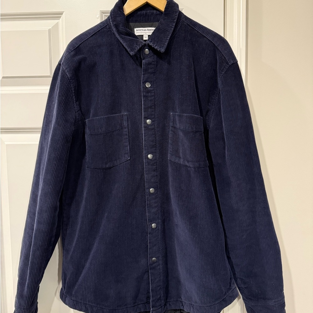 American Apparel Navy Corduroy Jacket Large